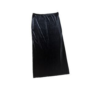 J. Jill Pull On Black Velvet Maxi Skirt Sz Small Whimsigoth Witchy Grunge